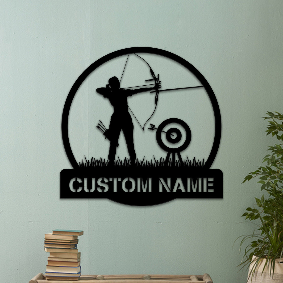 Custom Archery Metal LED Sign, Archer Name Wall Art