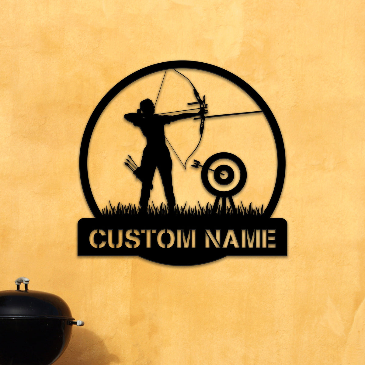Custom Archery Metal LED Sign, Archer Name Wall Art