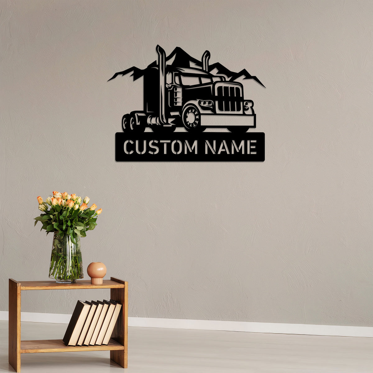 Custom Metal Semi Truck Driver Sign with Led Light, Truck Driver Gift, Semi Truck Wall Decor, Fathers Day Gift, Trucking Company Wall Art