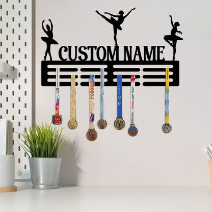 Custom Ballet Medal Hanger with LED Light, Ballerina Award Display