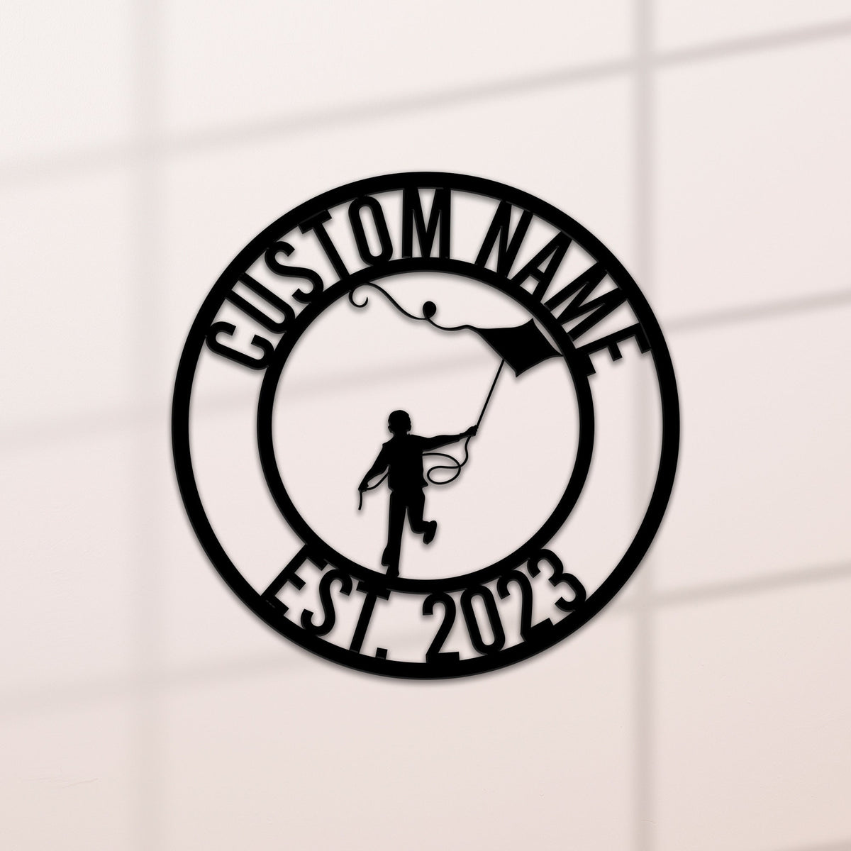Custom Kite Flying Metal Sign with LED Lights, Game Room Decor