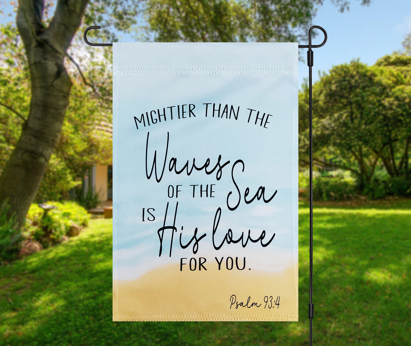 Christian Garden Flag, Bible Verse Decor, His Love Design