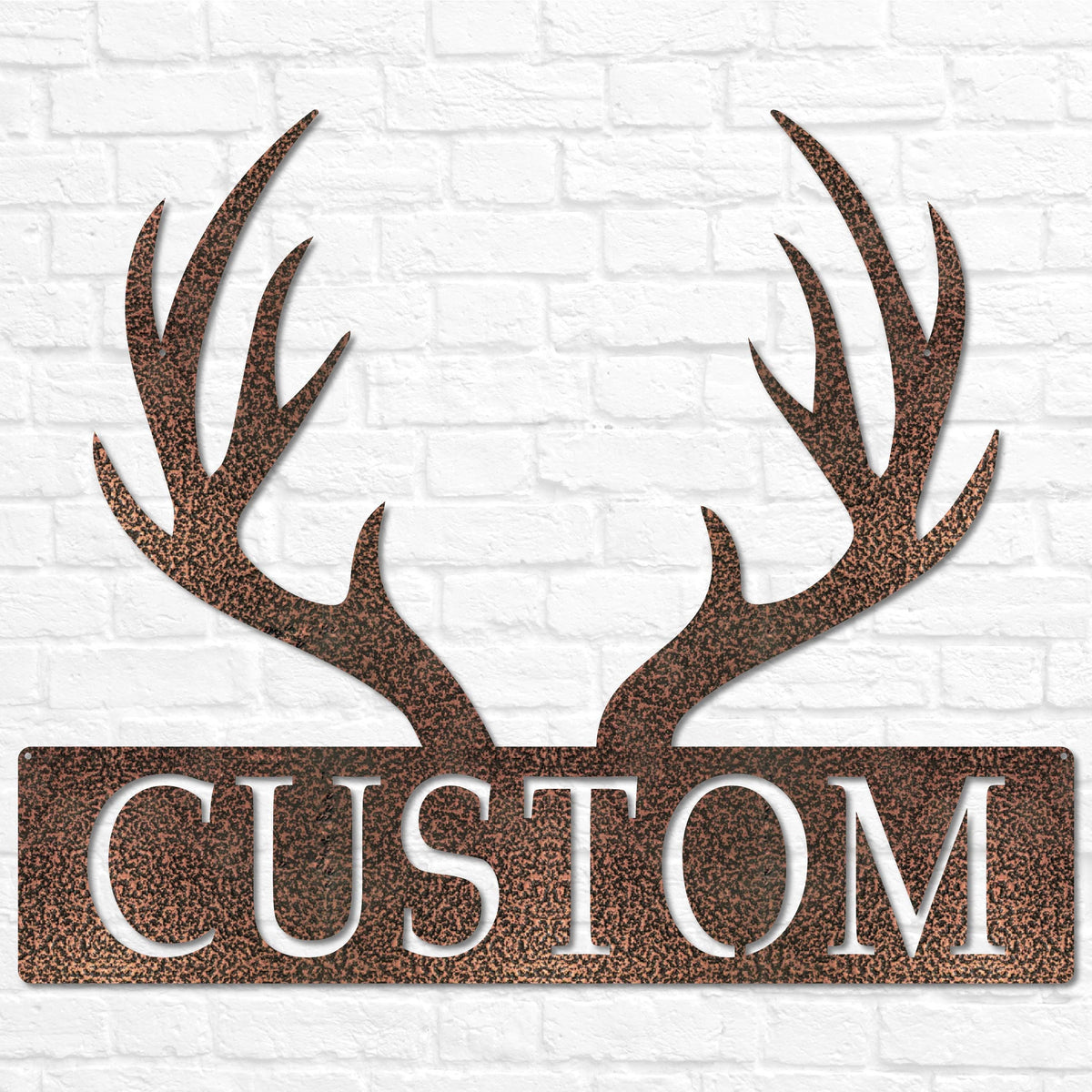 Custom Metal Deer Antler Monogram | Deer Antler Decor | Deer Hunter Gift | Deer Name Sign | Fathers Day Gift | Gift for Him | Cabin Sign