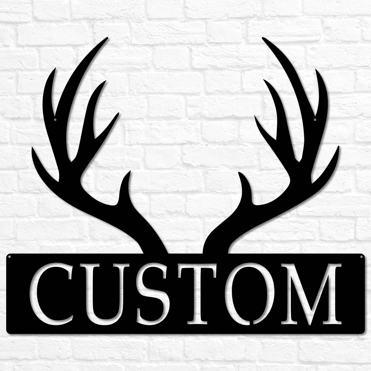 Custom Metal Deer Antler Monogram | Deer Antler Decor | Deer Hunter Gift | Deer Name Sign | Fathers Day Gift | Gift for Him | Cabin Sign