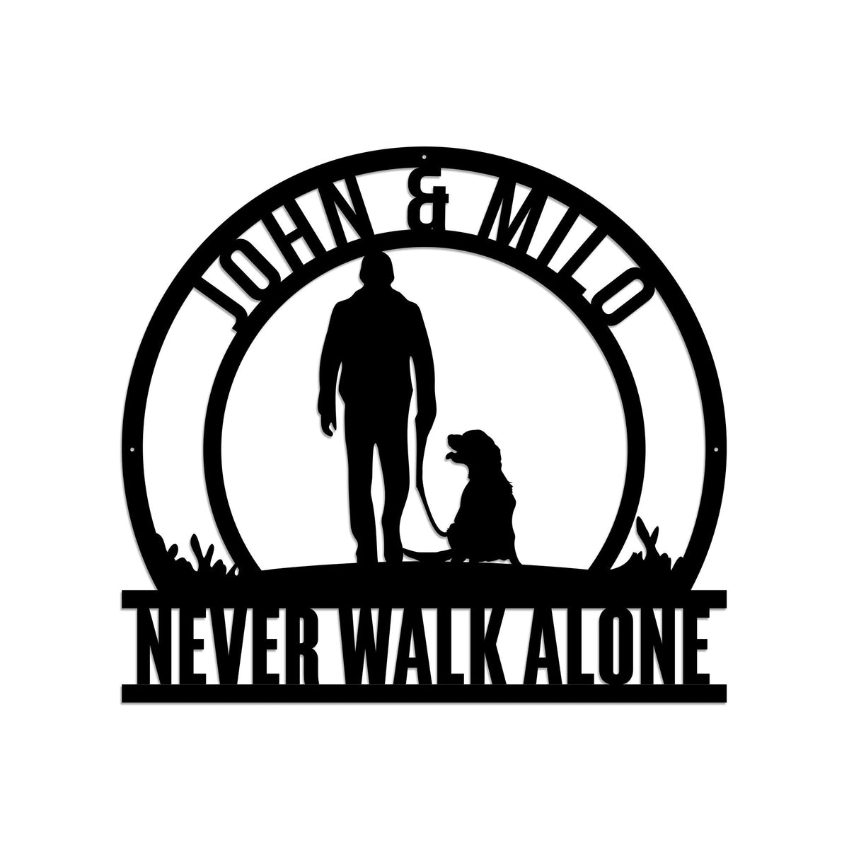 Custom Golden Retriever Metal Sign with LED Lights