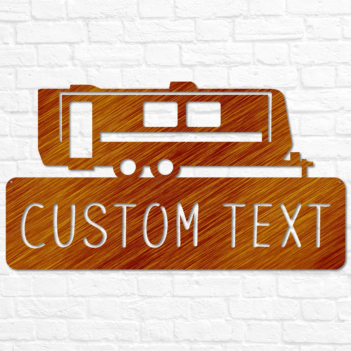 Metal Travel Trailer RV Camper Plaque Sign | Metal Camper Decor | Camping Gift | Campsite Sign | Custom Family Name Camp Sign | Camper Decor