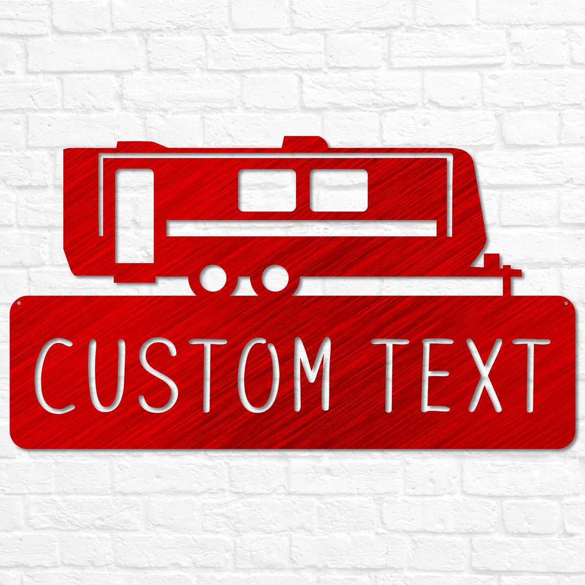 Metal Travel Trailer RV Camper Plaque Sign | Metal Camper Decor | Camping Gift | Campsite Sign | Custom Family Name Camp Sign | Camper Decor
