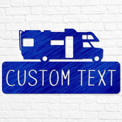 Custom Metal Camper Van Plaque Sign | Camper Decor | Camping Gift | Campsite Sign | Outdoor Camp Cabin Decor | Camping Family Name Sign