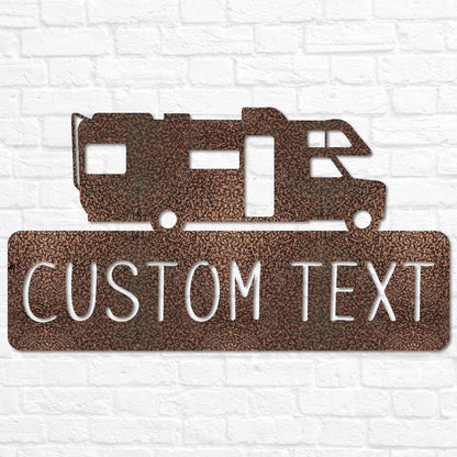 Custom Metal Camper Van Plaque Sign | Camper Decor | Camping Gift | Campsite Sign | Outdoor Camp Cabin Decor | Camping Family Name Sign