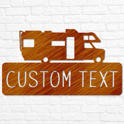 Custom Metal Camper Van Plaque Sign | Camper Decor | Camping Gift | Campsite Sign | Outdoor Camp Cabin Decor | Camping Family Name Sign