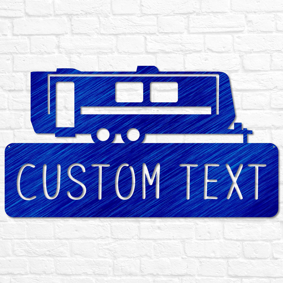 Metal Travel Trailer RV Camper Plaque Sign | Metal Camper Decor | Camping Gift | Campsite Sign | Custom Family Name Camp Sign | Camper Decor