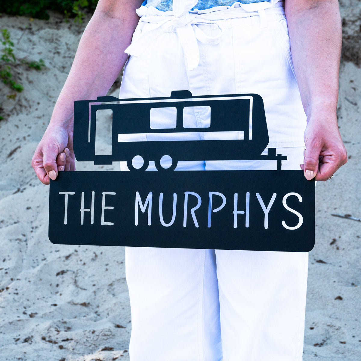 Metal Travel Trailer RV Camper Plaque Sign | Metal Camper Decor | Camping Gift | Campsite Sign | Custom Family Name Camp Sign | Camper Decor