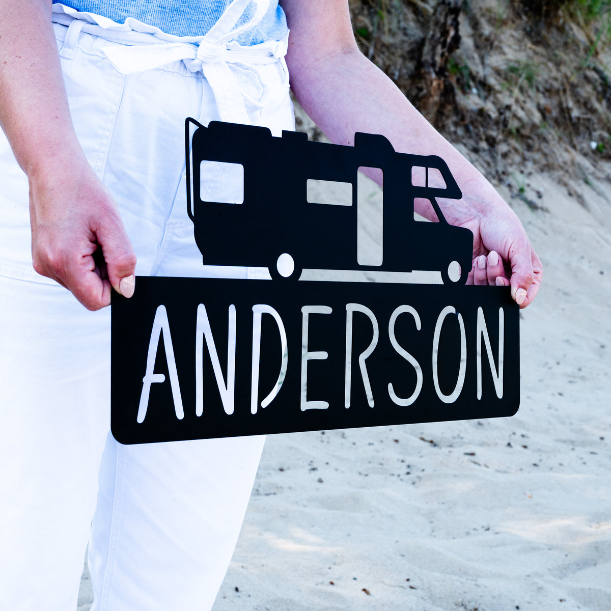 Custom Metal Camper Van Plaque Sign | Camper Decor | Camping Gift | Campsite Sign | Outdoor Camp Cabin Decor | Camping Family Name Sign