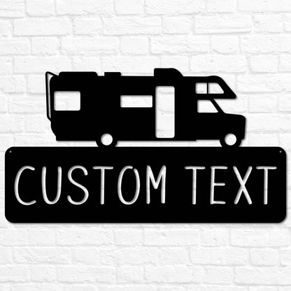 Custom Metal Camper Van Plaque Sign | Camper Decor | Camping Gift | Campsite Sign | Outdoor Camp Cabin Decor | Camping Family Name Sign