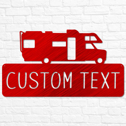 Custom Metal Camper Van Plaque Sign | Camper Decor | Camping Gift | Campsite Sign | Outdoor Camp Cabin Decor | Camping Family Name Sign