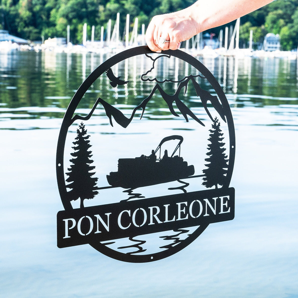 Personalized Pontoon Boating Outdoor Sign | Custom River House Sign | Boat House Lake House Sign | Lake House Decor | Lake Life Gift for Him