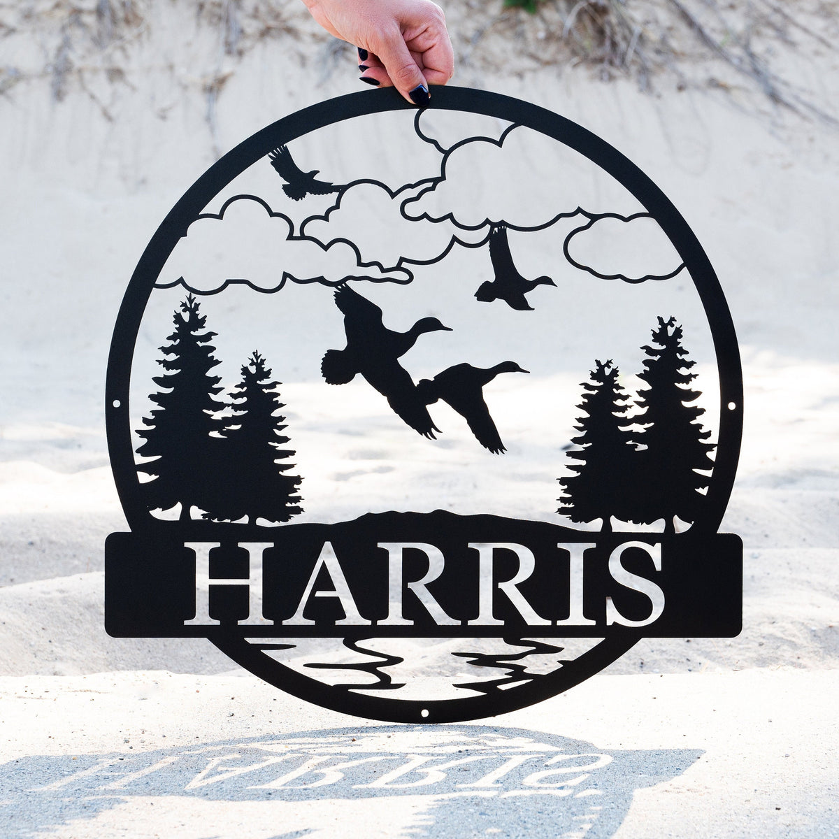 Personalized Outdoor Duck Name Sign | Metal Duck Sign | Duck Hunter Gifts | Hunting Gifts | Fathers Day Gift | Lake House Decor, Cabin Decor