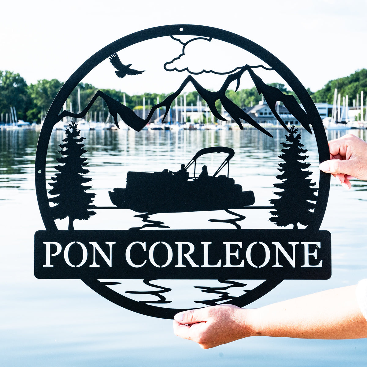 Personalized Pontoon Boating Outdoor Sign | Custom River House Sign | Boat House Lake House Sign | Lake House Decor | Lake Life Gift for Him