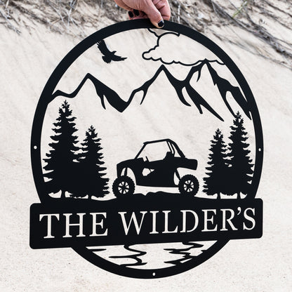 Personalized UTV Side by Side Name Sign | Dune Buggy Gifts | Metal RZR Sign | Custom RZR Wall Art | Utv Gifts, Rzr Gifts, Utv Metal Art, Rzr