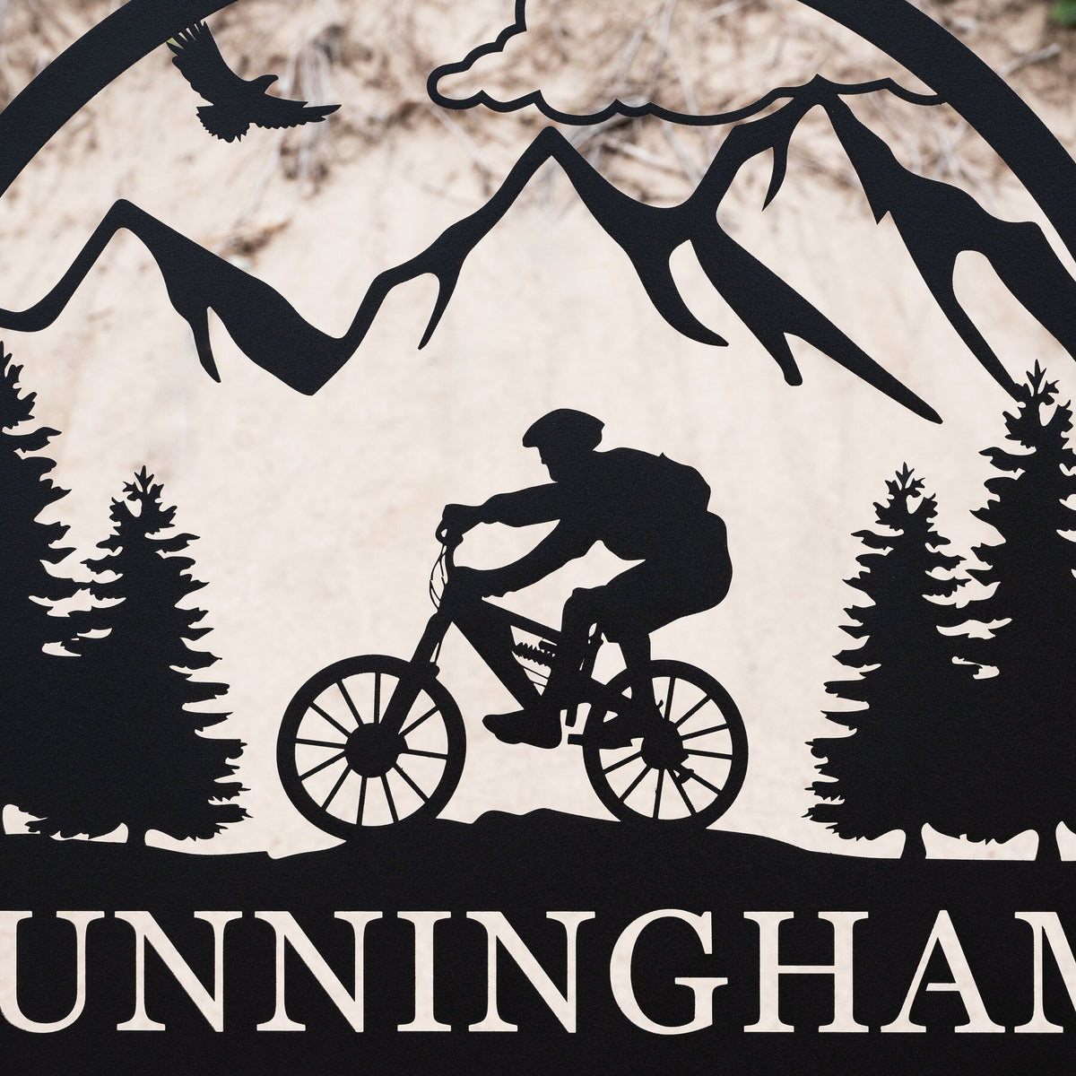 Custom Mountain Bike Decor | Handmade Bicyclist Gift | Metal Bike Wall Art | Bicycle Home Decor | Cyclist Decor, Cycling Gift Idea Bike Gift