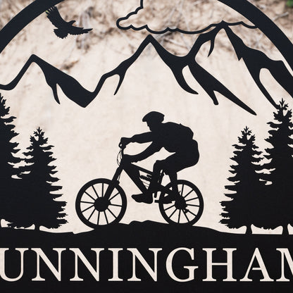 Custom Mountain Bike Decor | Handmade Bicyclist Gift | Metal Bike Wall Art | Bicycle Home Decor | Cyclist Decor, Cycling Gift Idea Bike Gift