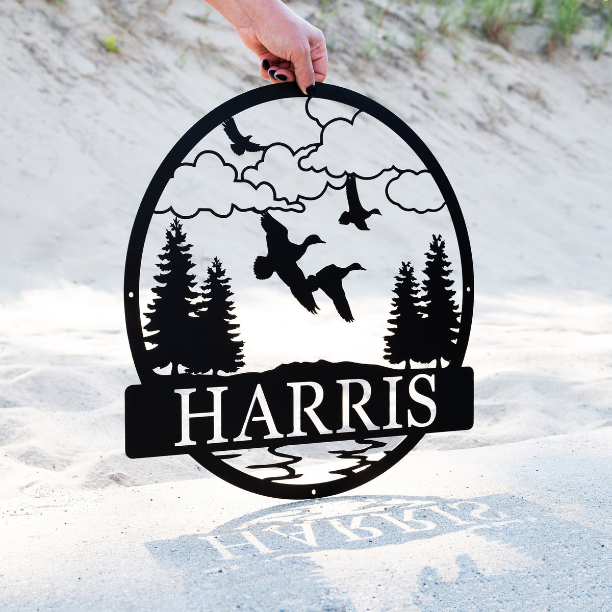 Personalized Outdoor Duck Name Sign | Metal Duck Sign | Duck Hunter Gifts | Hunting Gifts | Fathers Day Gift | Lake House Decor, Cabin Decor
