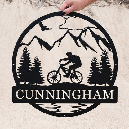 Custom Mountain Bike Decor | Handmade Bicyclist Gift | Metal Bike Wall Art | Bicycle Home Decor | Cyclist Decor, Cycling Gift Idea Bike Gift