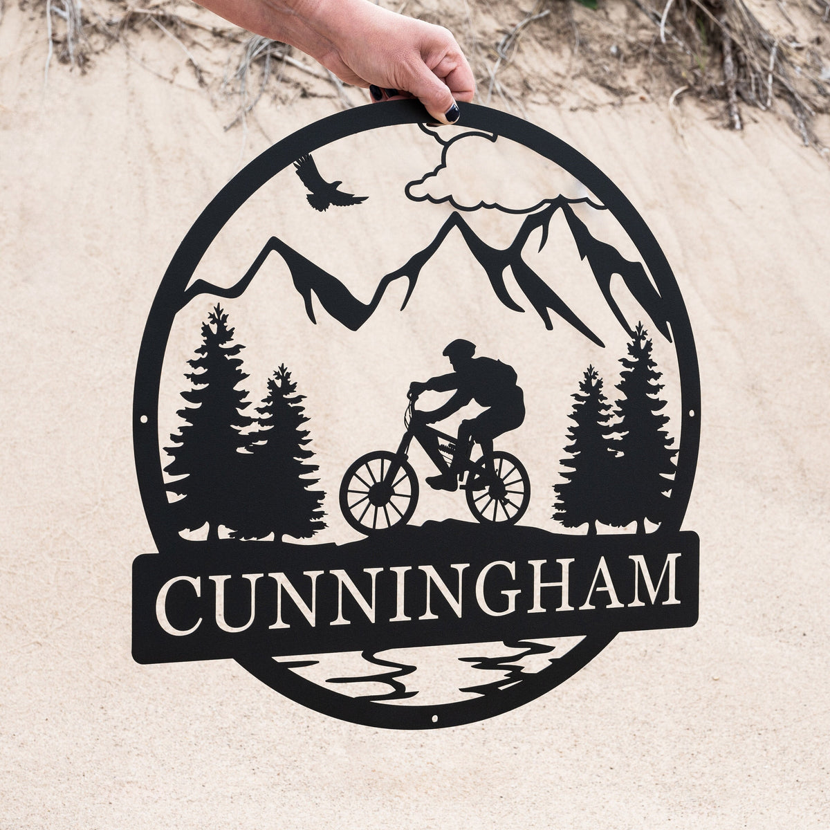 Custom Mountain Bike Decor | Handmade Bicyclist Gift | Metal Bike Wall Art | Bicycle Home Decor | Cyclist Decor, Cycling Gift Idea Bike Gift