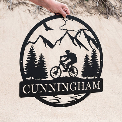 Custom Mountain Bike Decor | Handmade Bicyclist Gift | Metal Bike Wall Art | Bicycle Home Decor | Cyclist Decor, Cycling Gift Idea Bike Gift