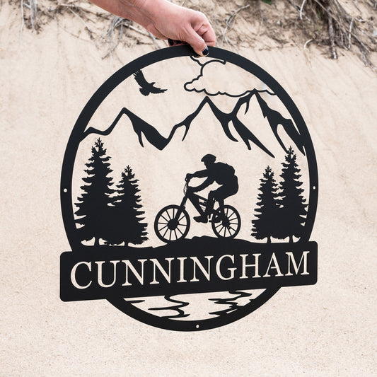 Custom Mountain Bike Decor | Handmade Bicyclist Gift | Metal Bike Wall Art | Bicycle Home Decor | Cyclist Decor, Cycling Gift Idea Bike Gift