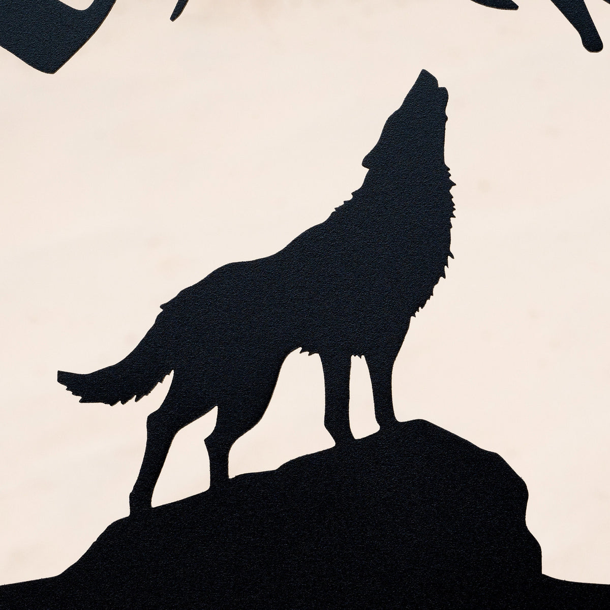 Personalized Wolf Howling Metal Ranch Sign | Custom Wolf Name Sign | Great Outdoor | Weatherproof Sign | Farm Sign | Custom Metal Cabin Sign