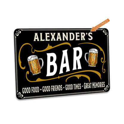 Personalized Home Bar Sign, Rustic Tavern Decor, Bar Gifts, Custom Bar Sign, Beer Lover, Wall Art For Home Bar, Housewarming Gifts