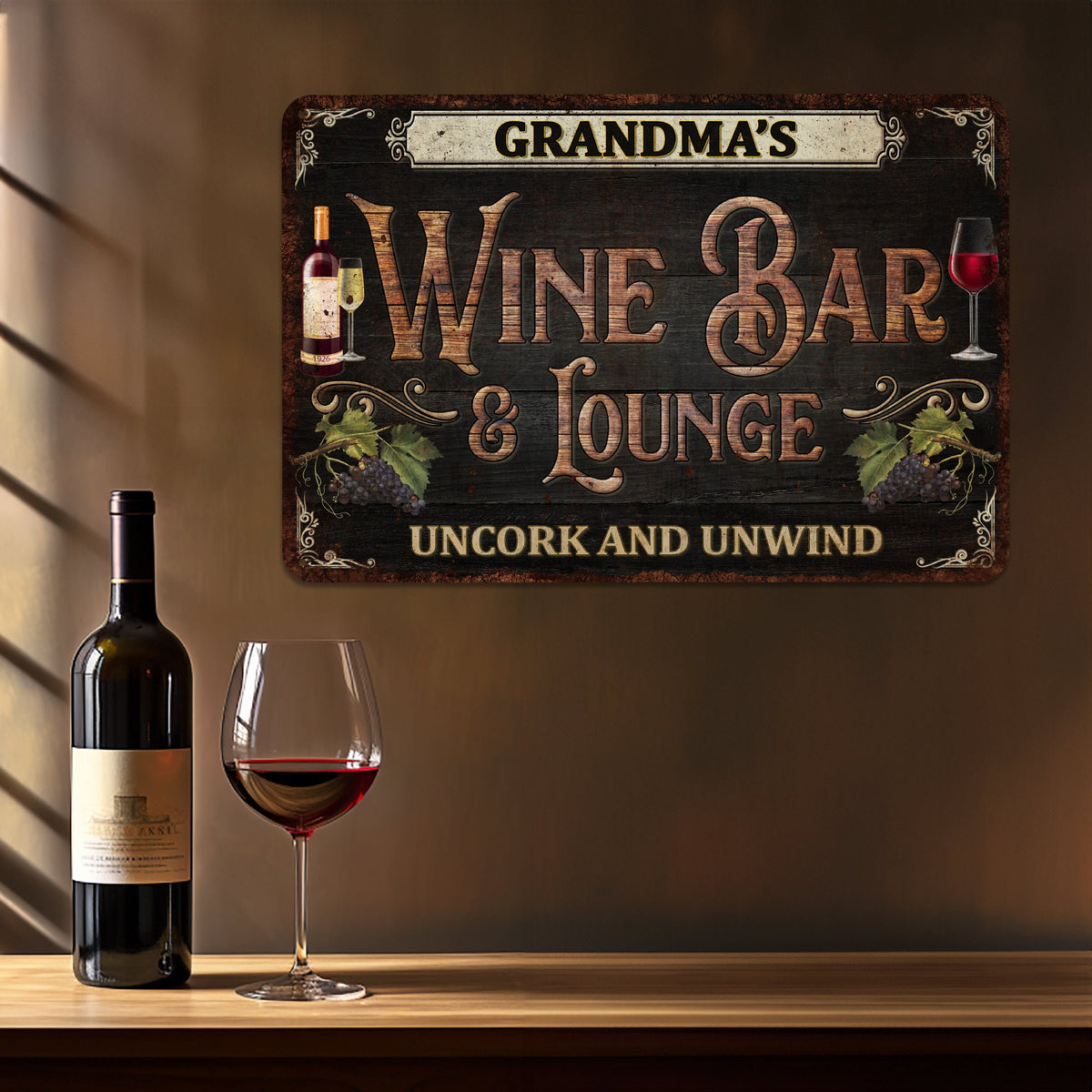 Personalized Wine Bar Sign, Wine Bar Decor, Wine Lover Gifts, Wine Gift, Wine and Bar Decor, Gift For Her, Custom Wine Bar Sign, Wine Cellar