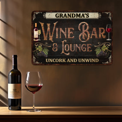 Personalized Wine Bar Sign, Wine Bar Decor, Wine Lover Gifts, Wine Gift, Wine and Bar Decor, Gift For Her, Custom Wine Bar Sign, Wine Cellar