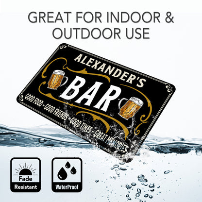 Personalized Home Bar Sign, Rustic Tavern Decor, Bar Gifts, Custom Bar Sign, Beer Lover, Wall Art For Home Bar, Housewarming Gifts