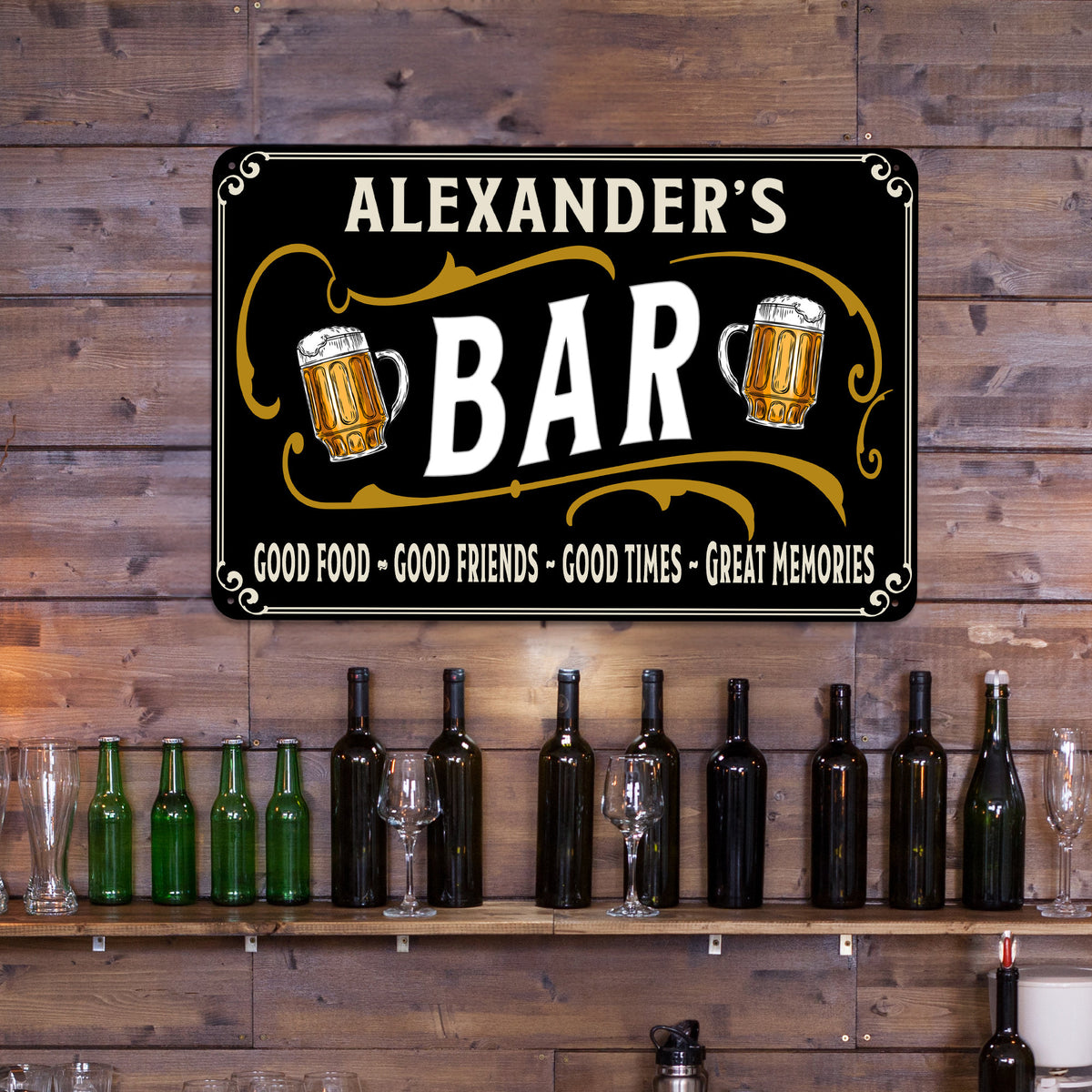Personalized Home Bar Sign, Rustic Tavern Decor, Bar Gifts, Custom Bar Sign, Beer Lover, Wall Art For Home Bar, Housewarming Gifts