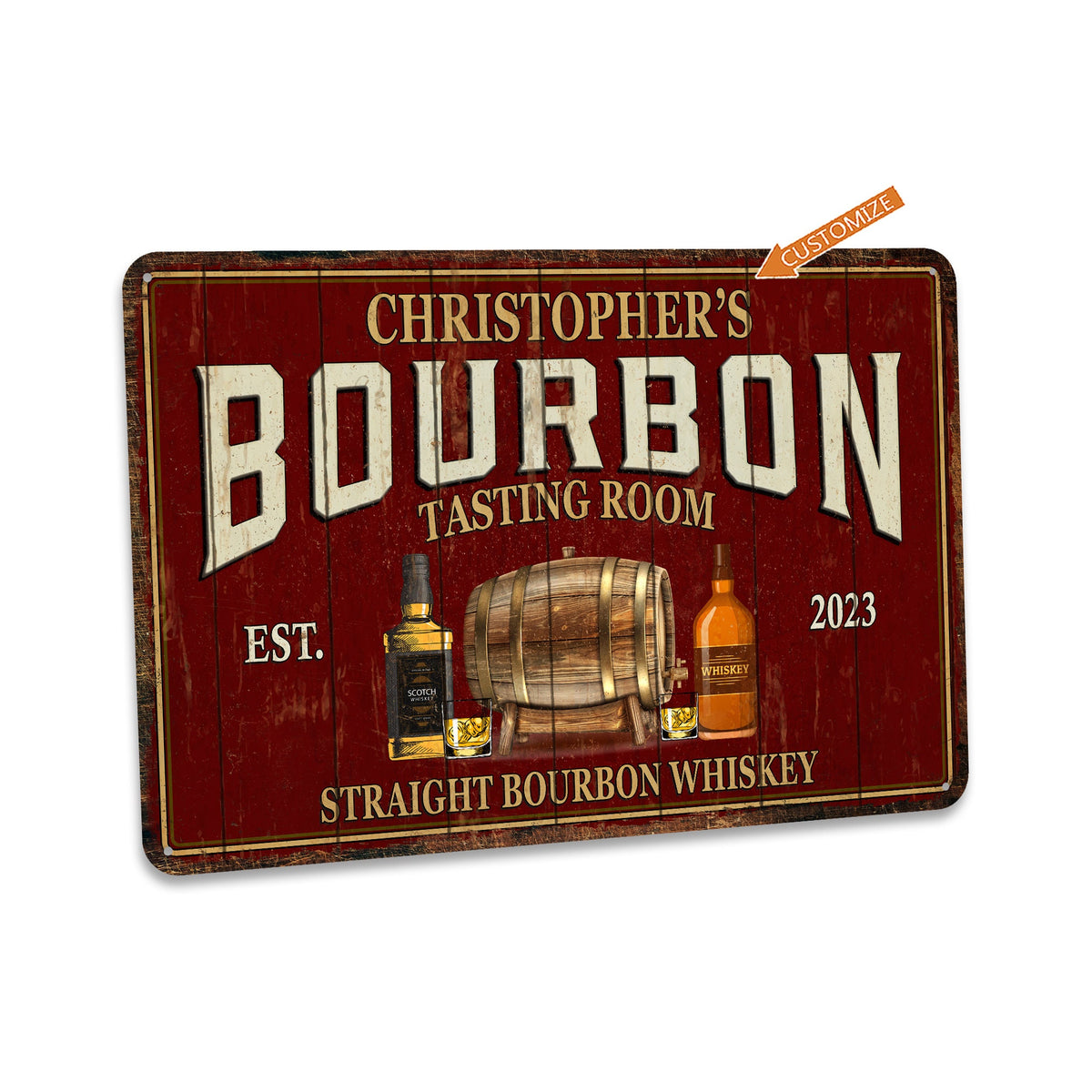 Personalized Bourbon Sign, Bourbon Gifts, Gift For Him, Bourbon Lover Gifts, Bourbon Decor, Custom Bar Decor, Custom Signs, Alcohol Sign