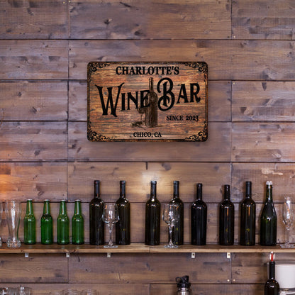 Wine Bar Sign, Personalized Signs, Wine Gifts, Wine Bar Decor, Custom Wine Bar Sign, Gift For Her, Wine Lovers, Wine Wall Art, Gift For Him