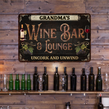 Personalized Wine Bar Sign, Wine Bar Decor, Wine Lover Gifts, Wine Gift, Wine and Bar Decor, Gift For Her, Custom Wine Bar Sign, Wine Cellar