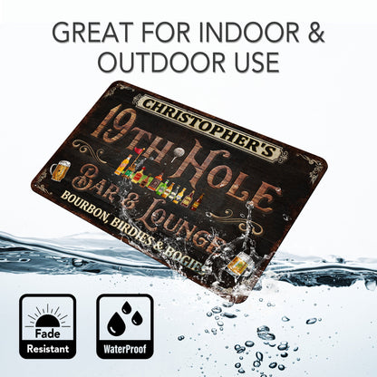 Custom Bar Sign 19th Hole Sign Personalized Gift For Golfer Vintage Home Bar Wall Art Funny Metal Sign Gifts For Dad 108122002191