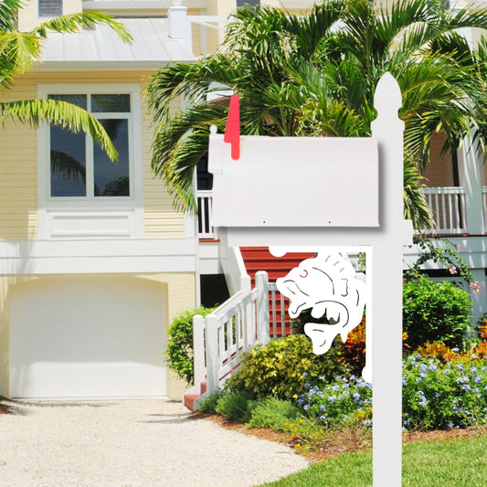 Largemouth Bass Mailbox Bracket - Coastal Outdoor Decor (12x16 inch)