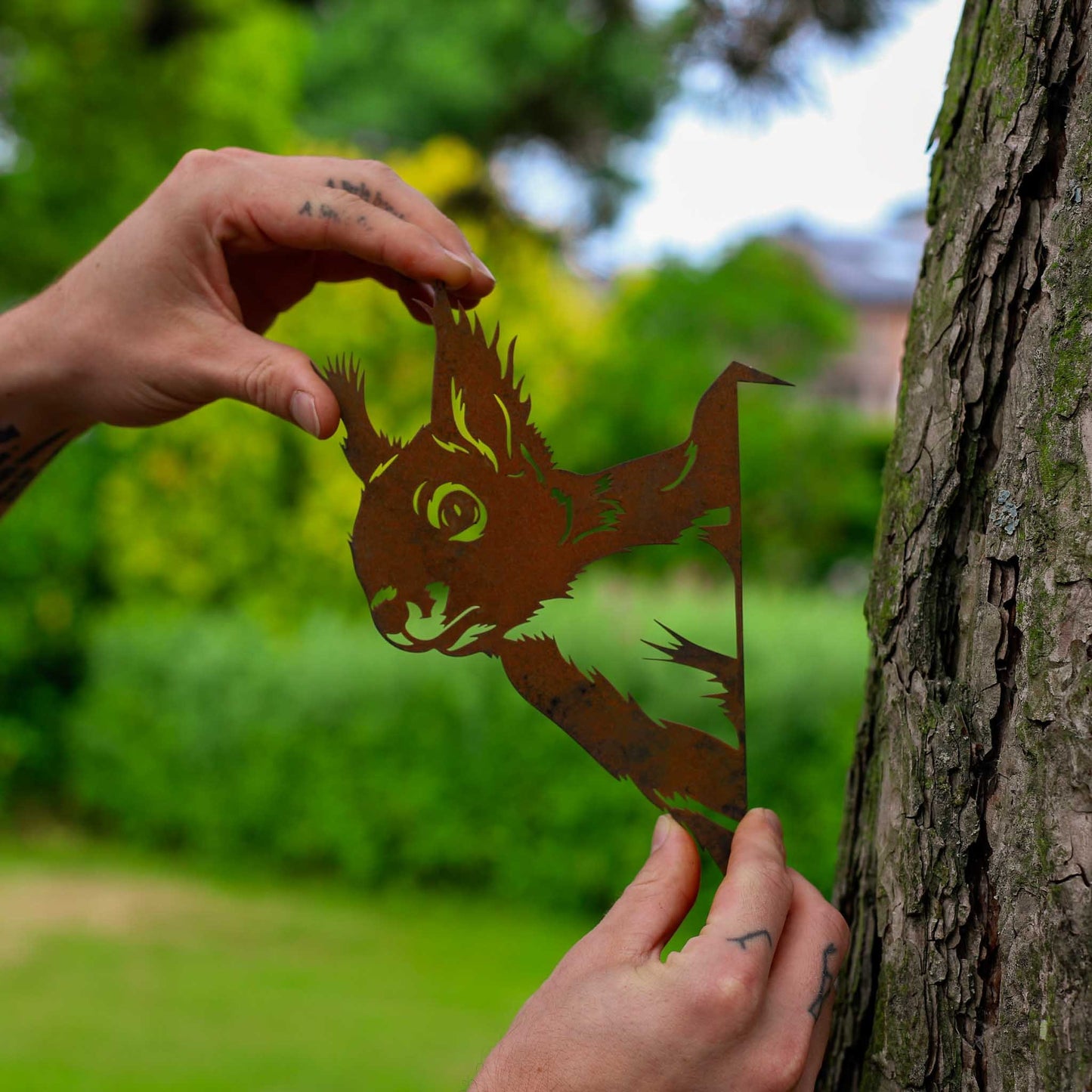 Garden Decoration Squirrel | Metal Garden Stake | Rust Garden Decoration | Garden Decor Figures | Christmas Gift Idea | Christmas Present