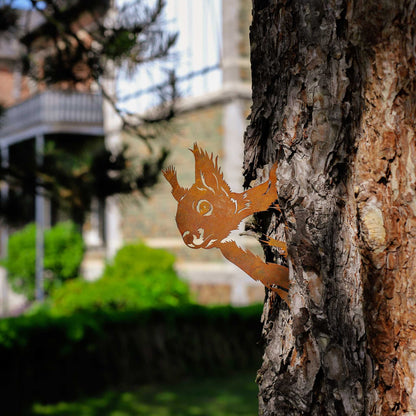 Garden Decoration Squirrel | Metal Garden Stake | Rust Garden Decoration | Garden Decor Figures | Christmas Gift Idea | Christmas Present