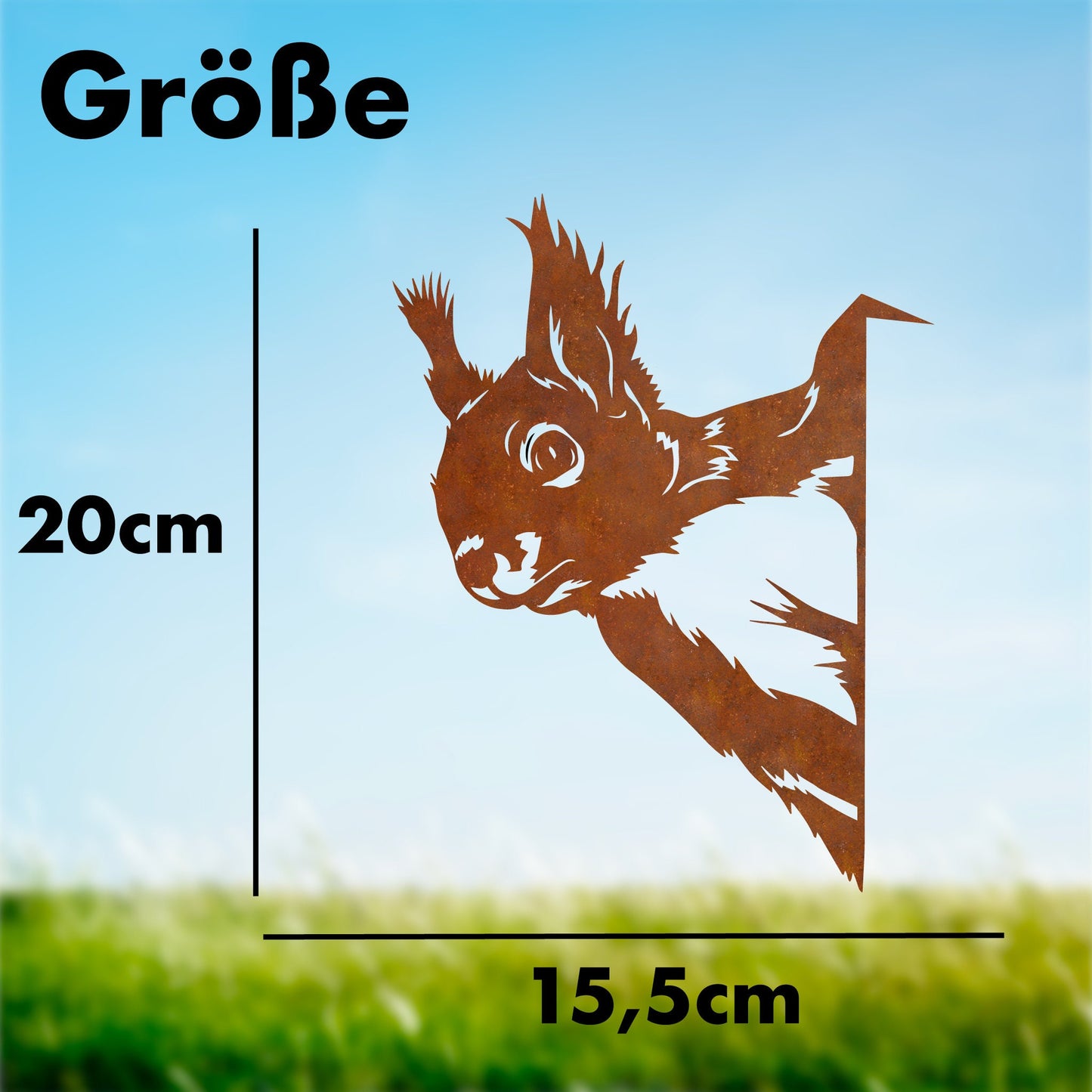 Garden Decoration Squirrel | Metal Garden Stake | Rust Garden Decoration | Garden Decor Figures | Christmas Gift Idea | Christmas Present