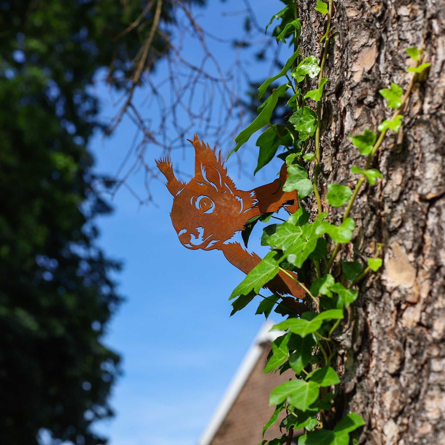 Garden Decoration Squirrel | Metal Garden Stake | Rust Garden Decoration | Garden Decor Figures | Christmas Gift Idea | Christmas Present