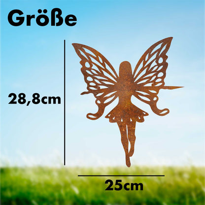 Flying Fairy Tree Stake | Handcrafted Tree Décor | Fantasy Garden Figure | Gift for Her | Fairy Garden Decoration | Rustic Garden Sculpture