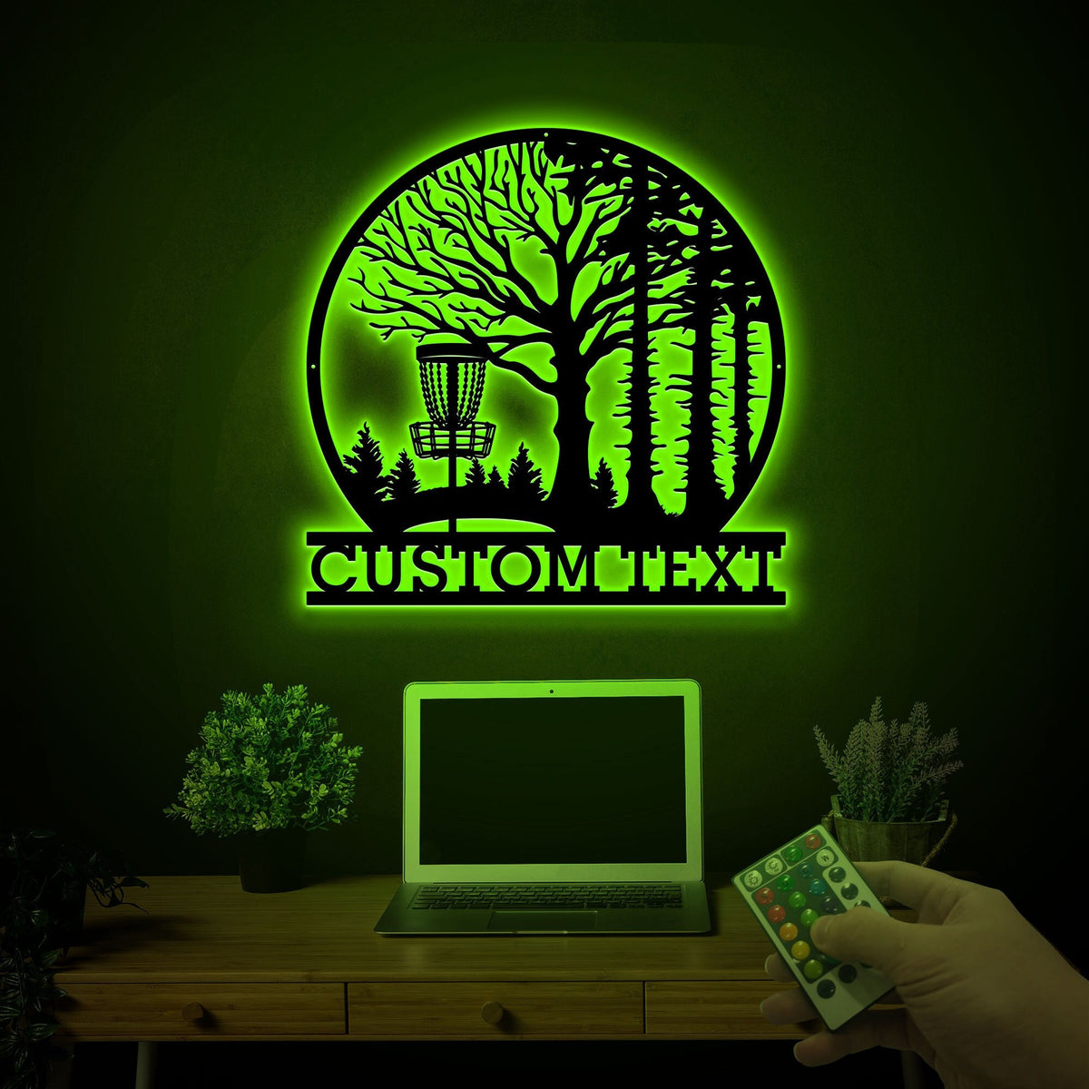 Custom Disc Golf Metal Sign with Led Lights, Personalized Disc Golfer Name Sign, Disc Golf Wall Art, Sprorts Sign, Gift For Dad, Home Decor