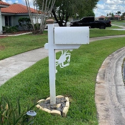 Crab Mailbox Bracket - Coastal Outdoor Decor, 12x16 inch