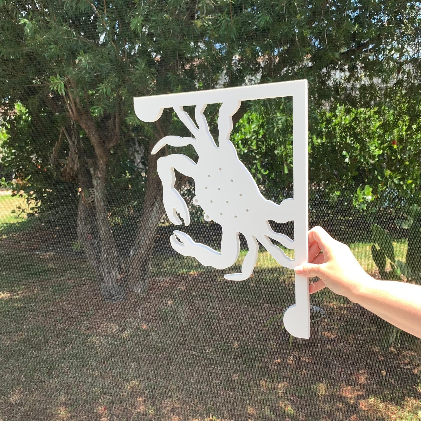 Crab Mailbox Bracket - Coastal Outdoor Decor, 12x16 inch