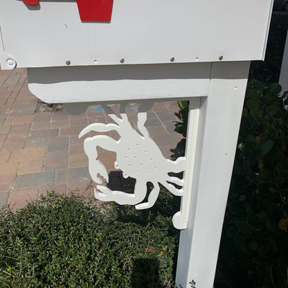 Crab Mailbox Bracket - Coastal Outdoor Decor, 12x16 inch